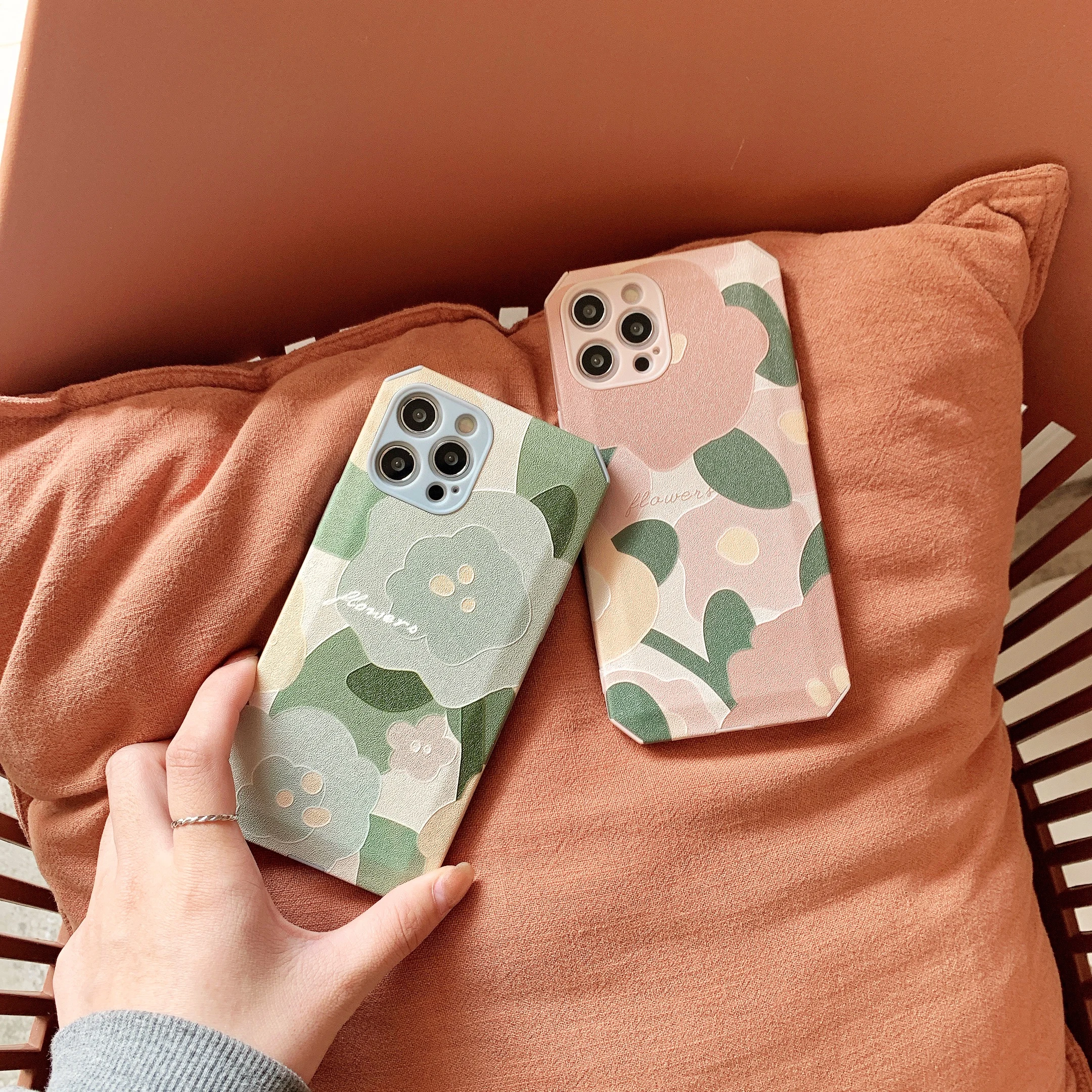 

Jelly Sticker-Spring Flowers Suitable for iPhone 12 Pro mobile phone case 11 7 8 plus x xs max xr mini protective case