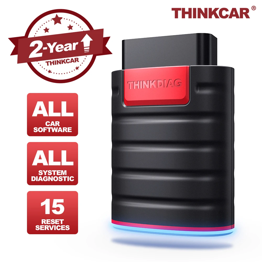 

Thinkcar ThinkDiag Full OBD2 All System Diagnostic Tool Car Code Reader Scanner 15 Reset Service Actuation Test ECU Coding