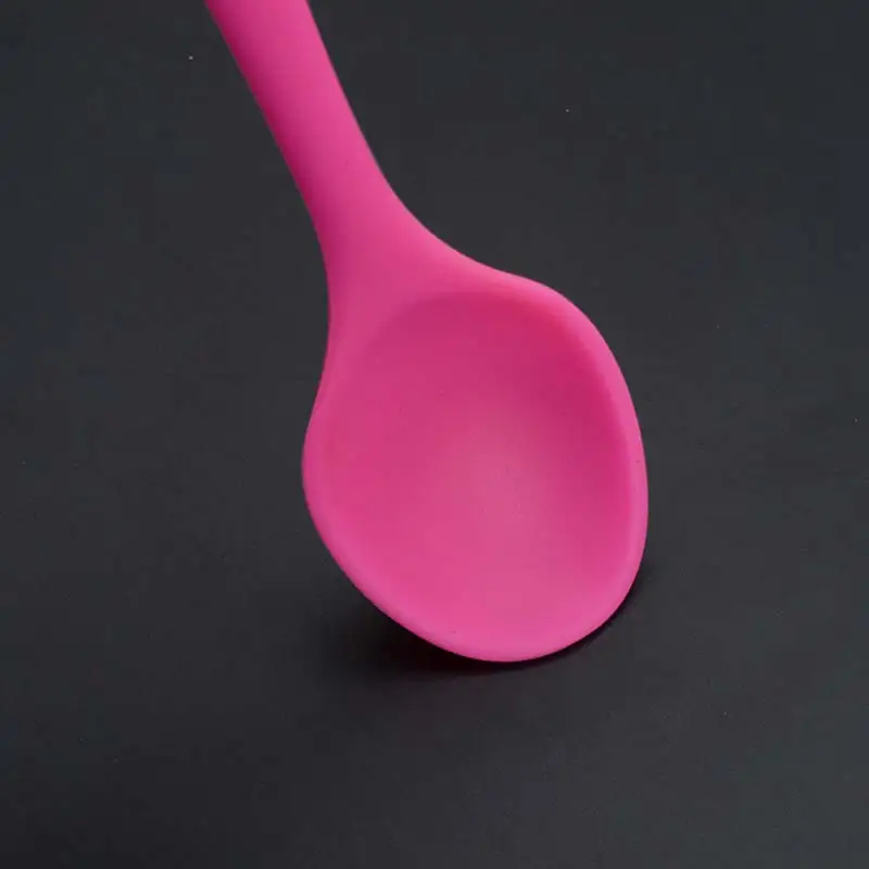 Home Use Mini Silicone Spoon Colorful Heat Resistant Spoons Kitchenware Cooking Tools Utensil DFK889 | Дом и сад