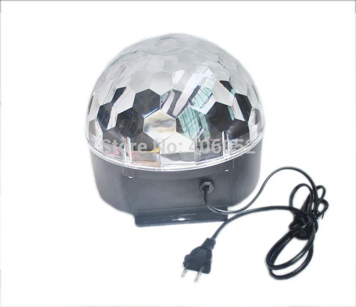 6*3W Digital LED RGB MP3 Crystal Magic Ball Effect Light Music Disco DJ Party Stage Lighting U Disk Remote Control Lamp | Лампы и
