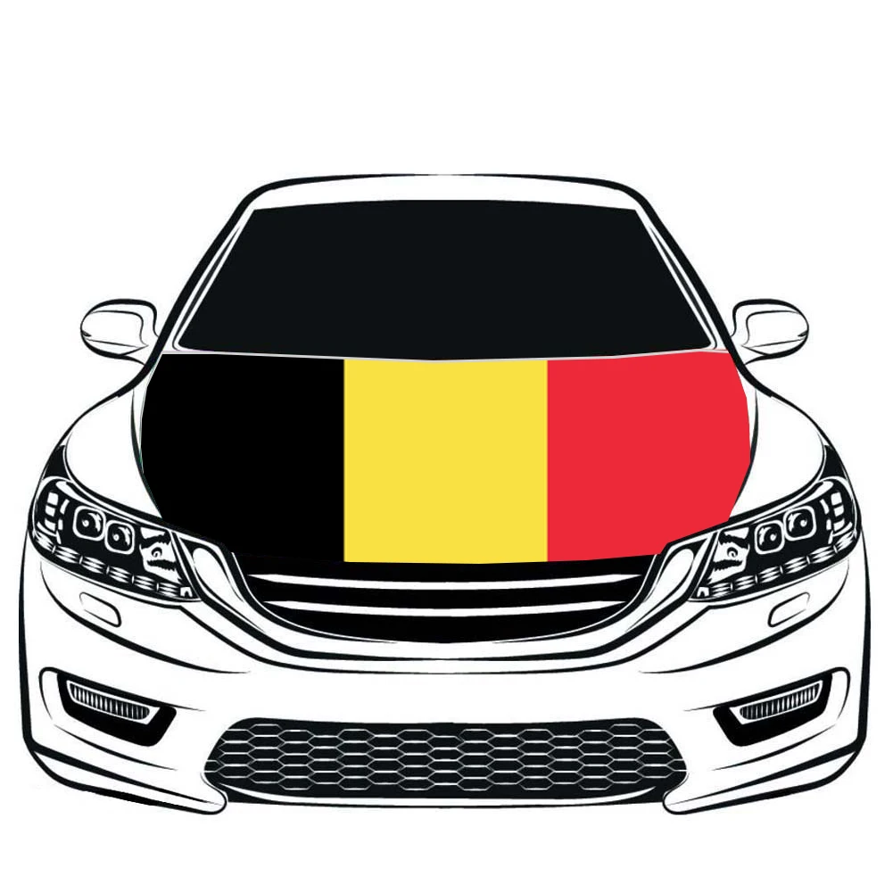 

MORNIGN custom flag Belgian national flag car hook cover flag car enginee cover flag