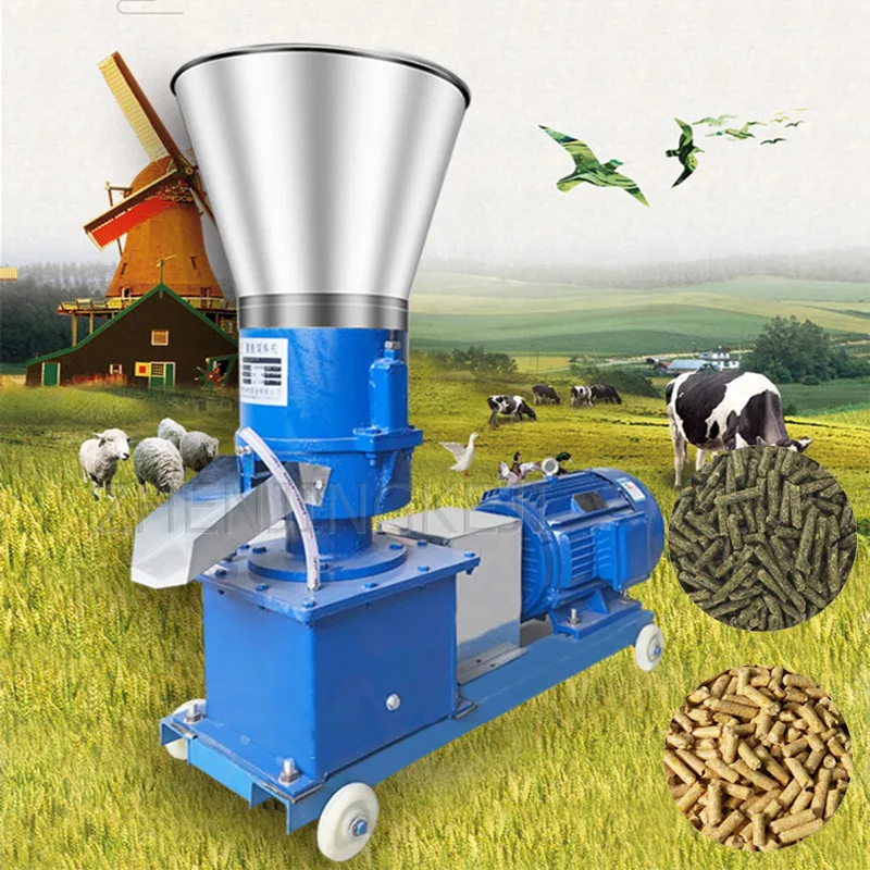 

220V/380V Commercial Feed Pellet Machine Large Self Made Granulator Home Chicken Duck Fish Feed Production Farming Equipment