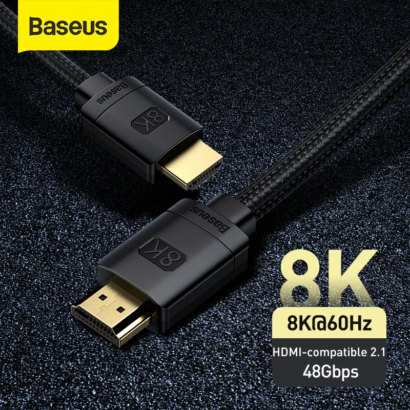 Кабель Baseus HDMI для Xiaomi Mi Box 48 Гбит/с цифровой PS5 PS4 8K 2 1 4K 0 совместимый сплиттер 8K/60Hz