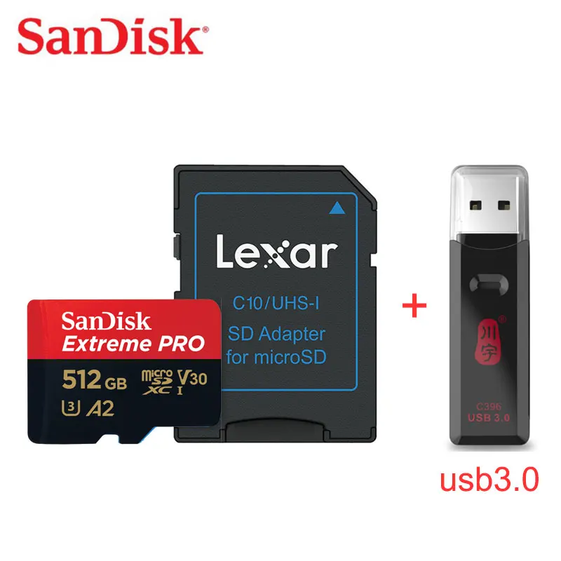 Оригинальная карта памяти Sandisk Extreme Pro UHS I A2 V30 новая TF micro SD для телефона дрона с