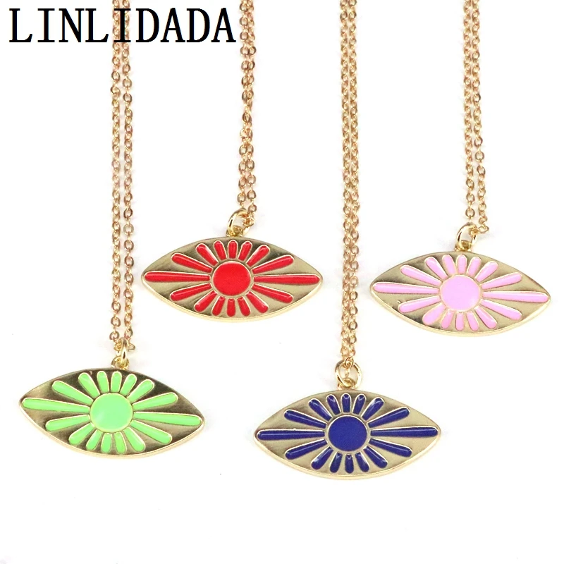 

5Pcs Fashion Jewelry Enamel Flower in Oval Jewelry Necklaces & Pendants Christmas Gifts