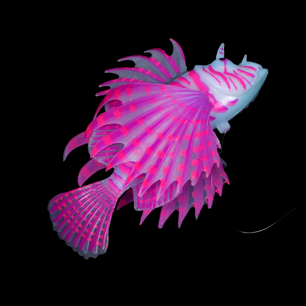 1 шт. светящийся в темноте Искусственный аквариум Lionfish орнамент Аквариум