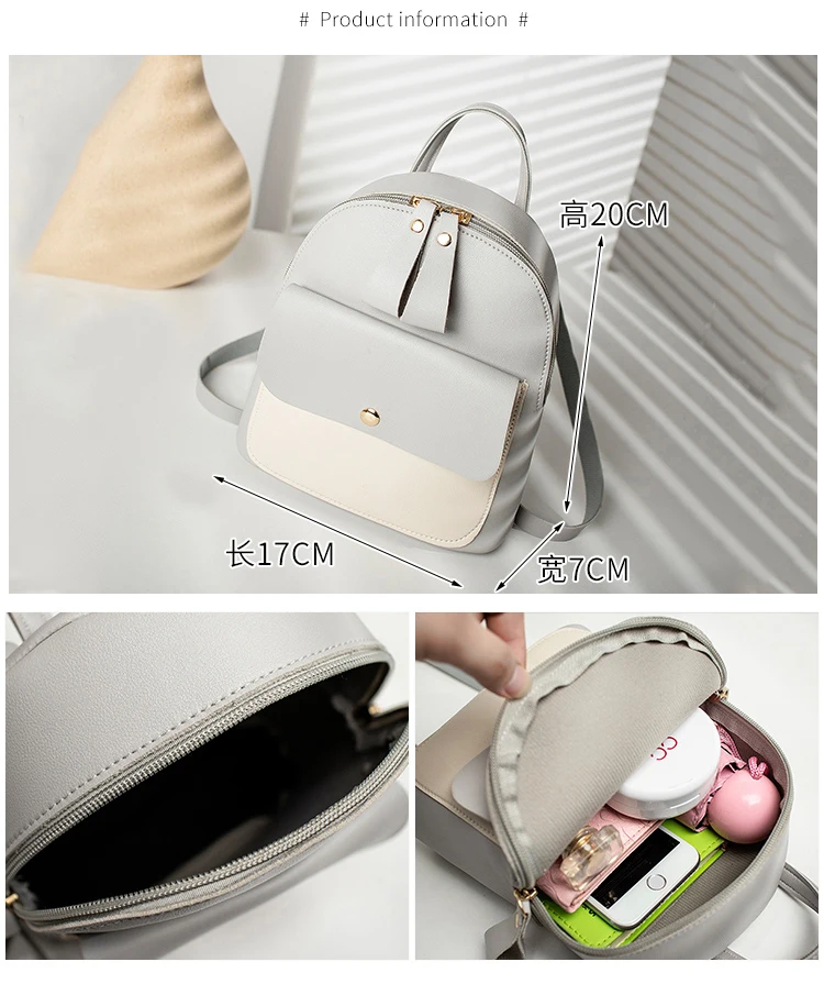 POMELOS Fashion Mini Backpack Women New Arrival Girls Backpack PU Leather Function Backpack Purse Shoulder Crossbody Back Bag