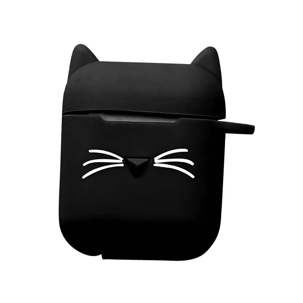 Милые 3D забавные наушники с изображением кота бороды коробка для хранения мягкий