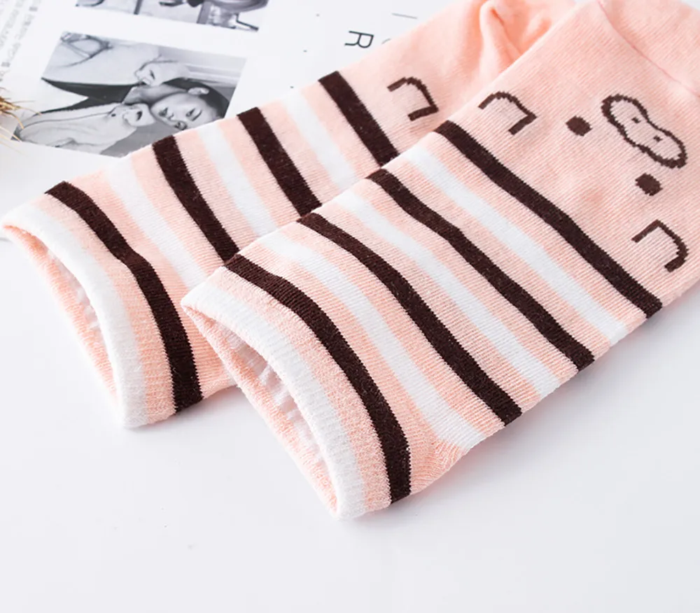 2020 женские носки с героями мультфильмов Короткие короткие башмачки полосатые