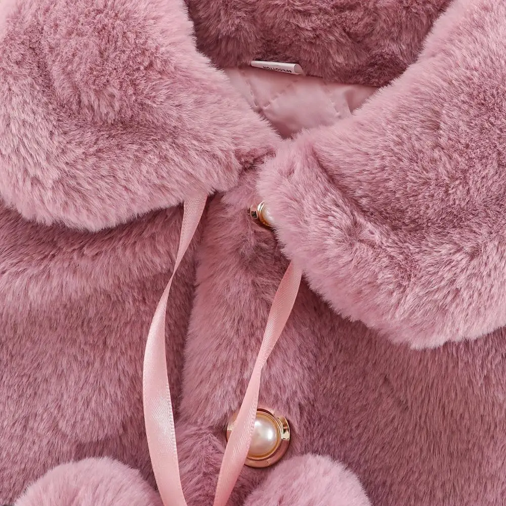 

Winter Clothes For Baby Girls Jacket Coat Bowknot Newborn Baby Jacket Cloak Wool Kids Jacket Warm Windbreaker Children Clothes