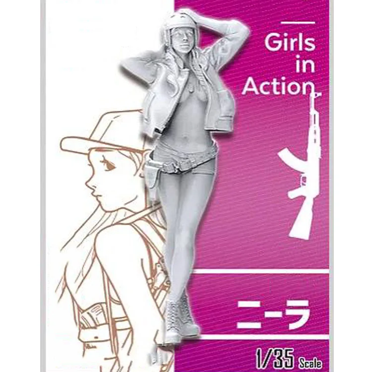 Масштаб 1/35 Набор фигурок из смолы Girl Nico|Наборы для сборки моделей| |