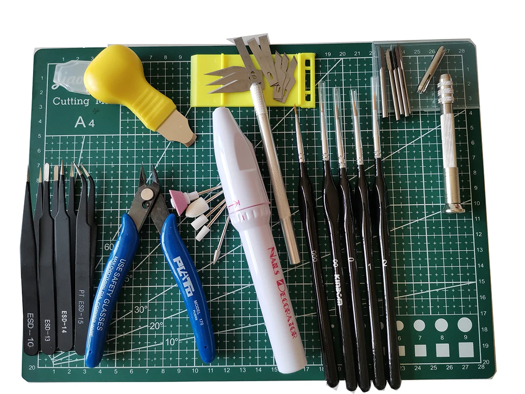 

Gundam Military Model Tool Set Diorama Hobby Kits Cutting Pliers/Coloring Tools/Drilling Tools/Electric Grinder