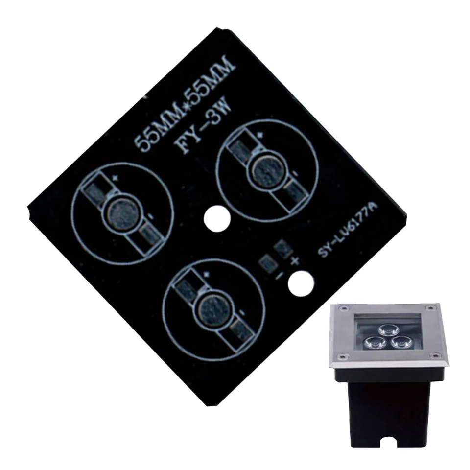 Светодиодный PCB 3/4/5 Вт прожектор RGB Алюминий пластины радиатора высокого Мощность пластина PCB для светодиодный легкий наружный светильник Ландшафтный прожектор лампы