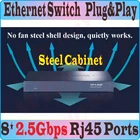 Сетевой коммутатор Plug  Play 8*2500 Мбитс RJ45 портов Настольный Ethernet-коммутатор 2,5 Gigabit Ethernet IEEE 802.3bz3ab3x16K MAC-адреса