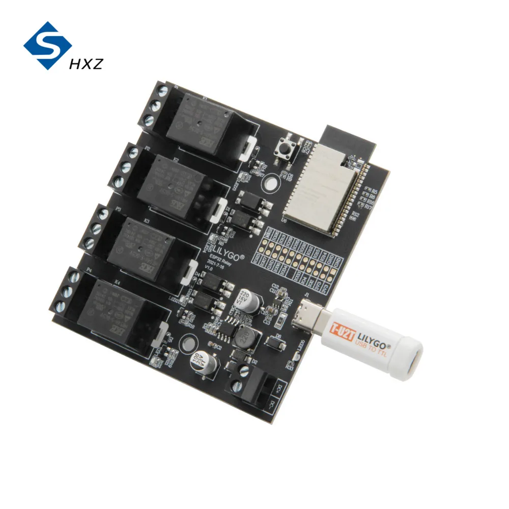 

DC 5V 4 Groups Relay 4MB Flash IoT Relay T-Relay ESP32 Chip Quad HRS4H-S-DC5V Relay Support T-U2T Downloader