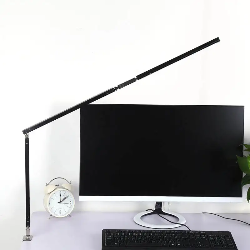 

Metal Long Arm Folding LED Clip-on Desk Lamp 3 Light Colors with Remote Controller(EU Plug) Living Room