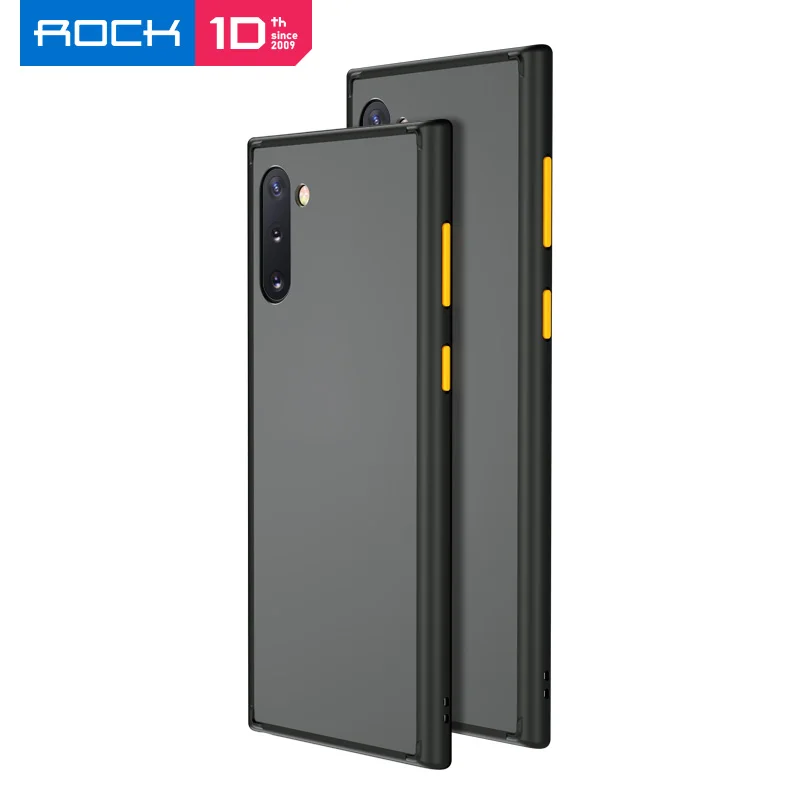 Black ROCK чехол для телефона samsung Galaxy Note 10 Plus Coque мягкий силиконовый ударопрочный бампер задняя крышка Note10 10+ X Роскошные Fundas - Цвет: Black