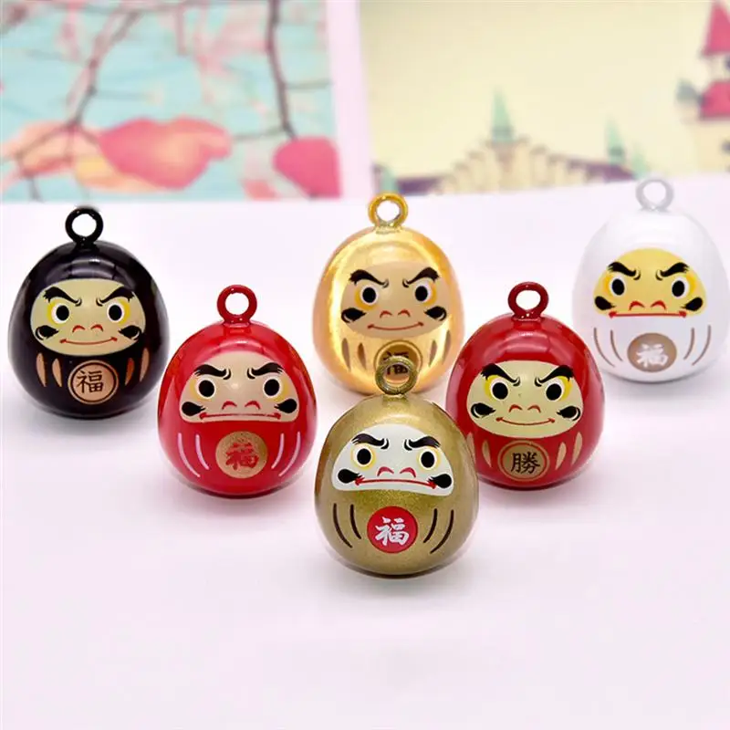 Daruma подвеска с бубенчиками аксессуары печать яркий Цветной японский защита от