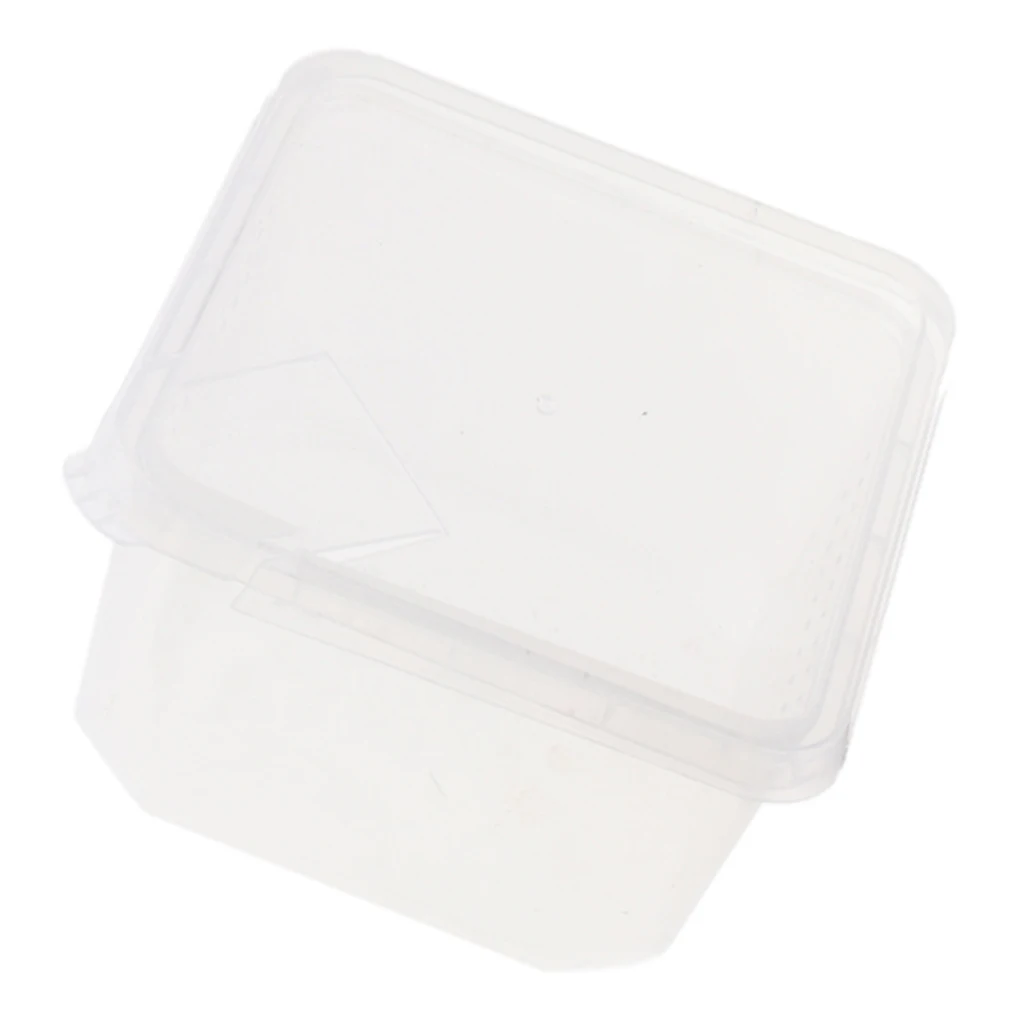 

Plastic Insect Spider Habitat Feeding Breeding Box Case Container 12x12x7cm
