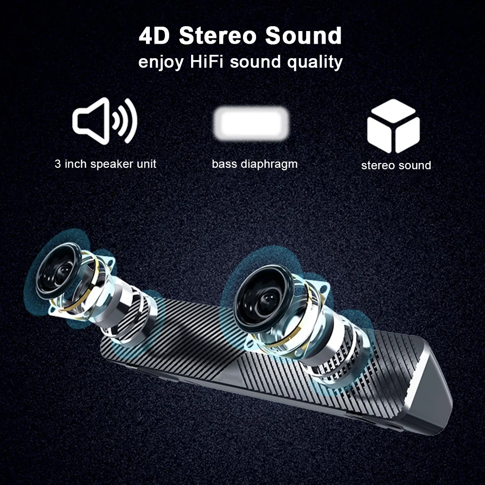 Портативная эргономичная колонка компьютерная стерео 4D hi-fi звук Проводная