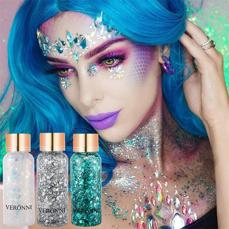 

Eye Glitter Nail Hair Body Face Glitter Gel Art Flash Heart Loose Sequins Cream Festival Glitter Decoration Party Festival
