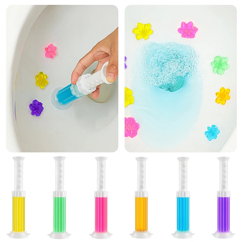 

1pc Newest Flower Aromatic Toilet Gel Toilet Deodorant Cleaner Toilet Fragrance Remove Odors And Leave No Traces 12 Flowers