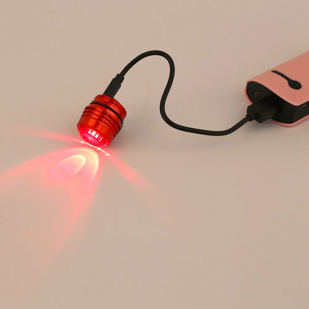 USB Перезаряжаемые 3-режимный задние фары для велосипеда велосипедные водонепроницаемые индикатор Заднего шлем Предупреждение красным светом безопасности Алюминий сплав силикона