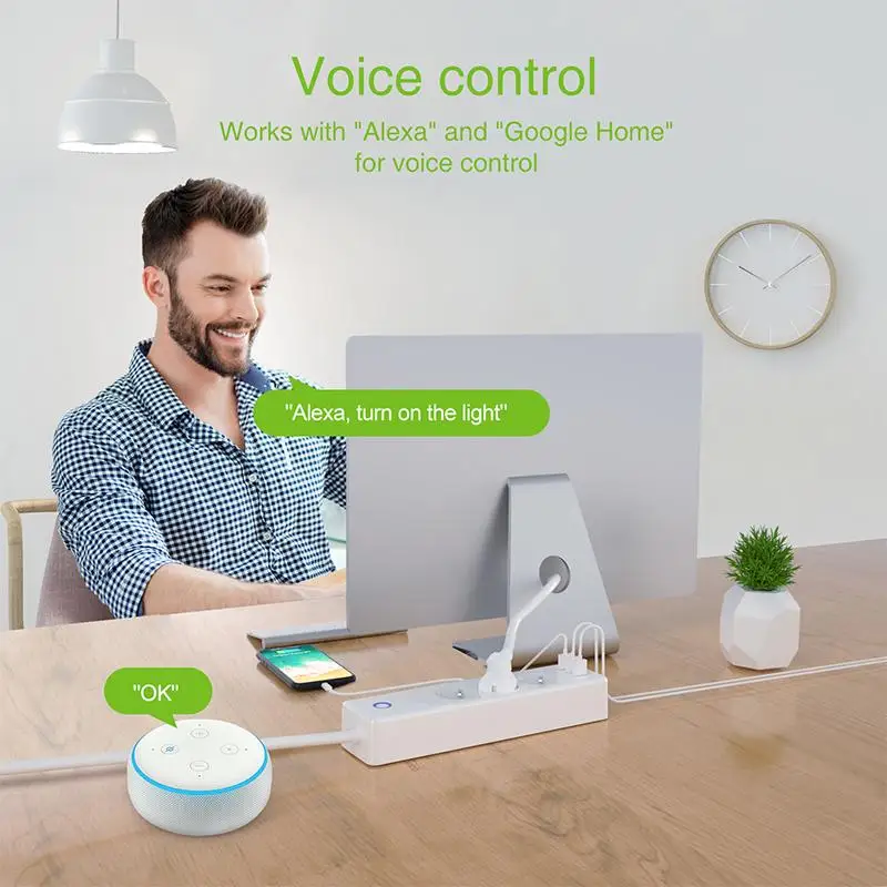 Удлинитель питания Gosund 16 А с 3 USB-портами для Alexa Google Home | Электроника