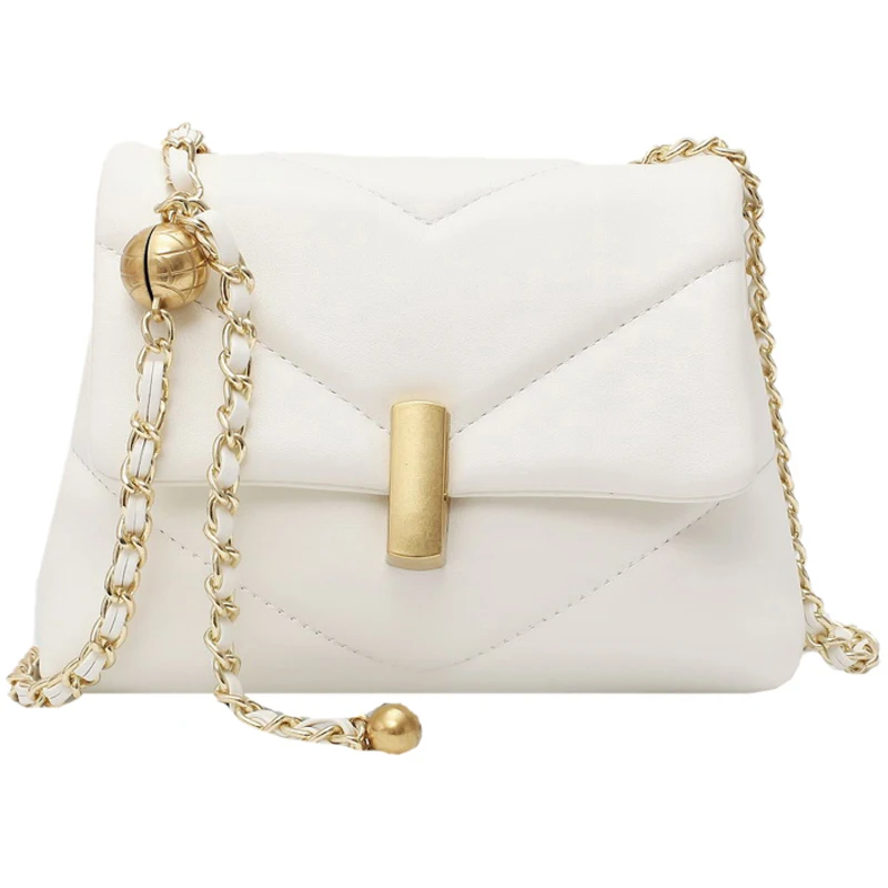 

Solid color Square Crossbody bag 2020 New High quality Soft PU Leather Women's Designer Handbag Chain Shoulder Messenger Bag