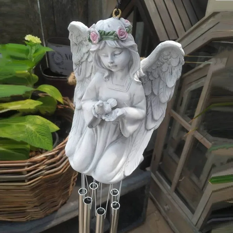 RETRO GARDEN DECORATION BEAUTIFUL ANGEL WIND CHIME HOME PENDANT DECORATION WIND CHIME WALL HANGING HOME DECOR A1621
