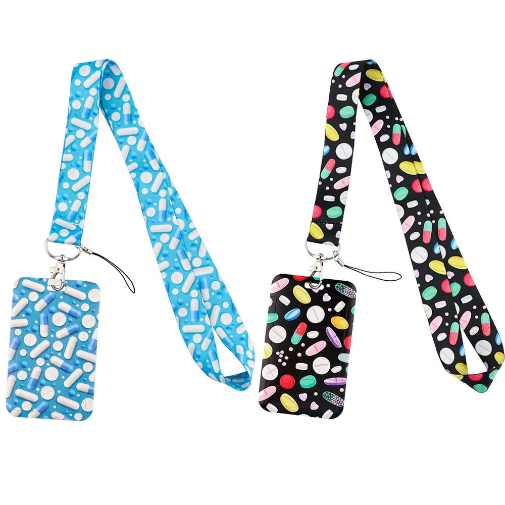 

Медицинский шнурок для медицинских таблеток, держатель для кредитных карт, бейдж для врачей, медсестер, путешествий, банковский автобус, визитная карточка, Обложка, бейдж R2227