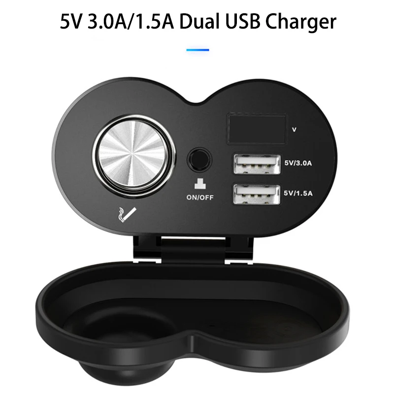 Быстрое зарядное устройство QC 3 0 5 в а/а с двумя USB-портами для прикуривателя
