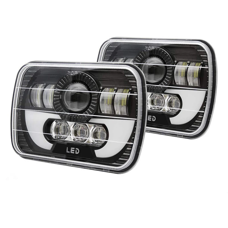 

120W 5x7 inch square led headlights Jeep Wrangler led light truck headlight car accessories car led light car products 10800Lm