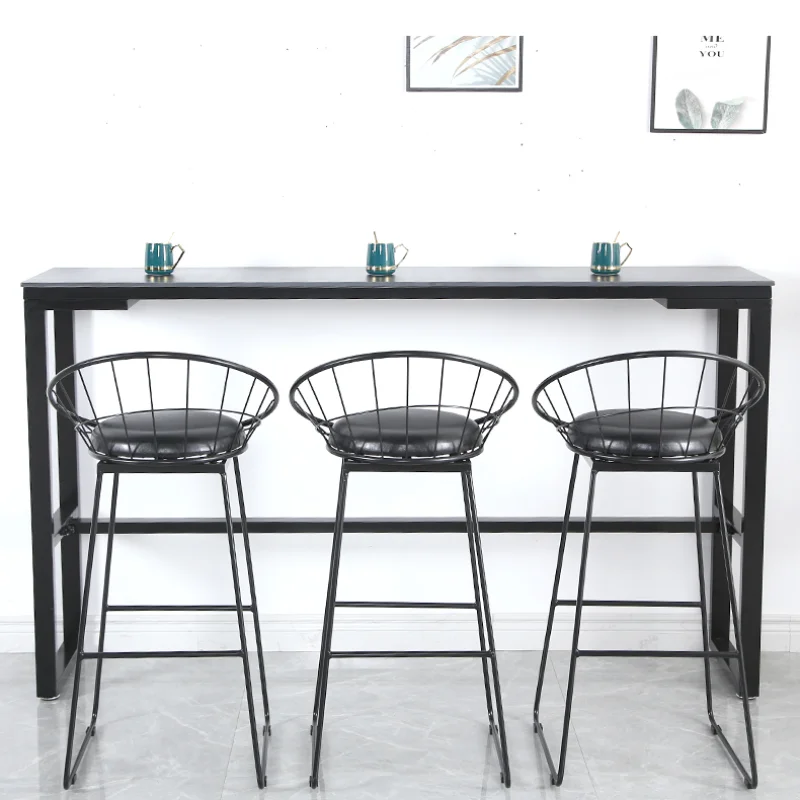 Барный стул из кованого железа высокие стулья промышленные домашние барные