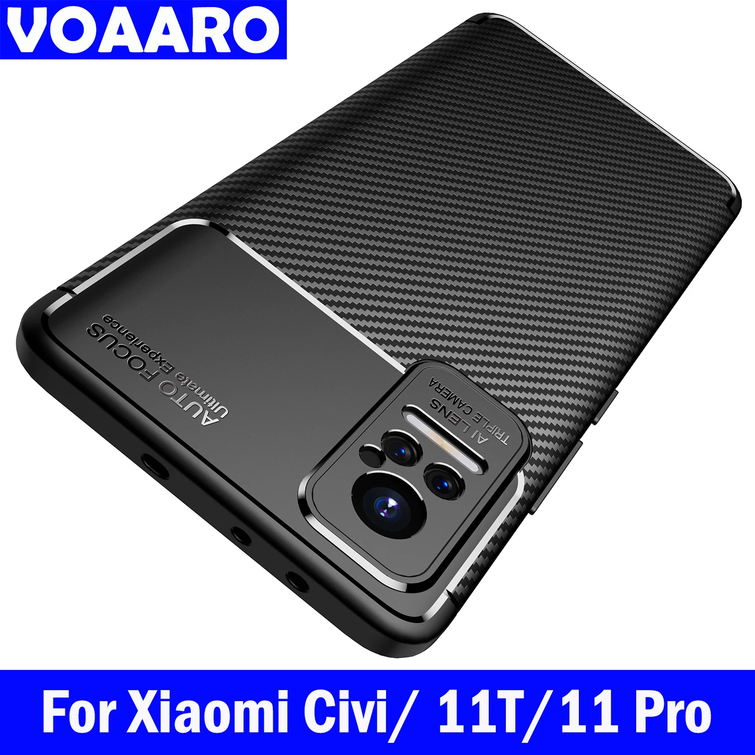 

Carbon Fiber Texture Capa for Xiaomi Civi Case Soft TPU Funda for Xiaomi Civi 5G Case for Xiaomi 11T Pro Shockproof Cover