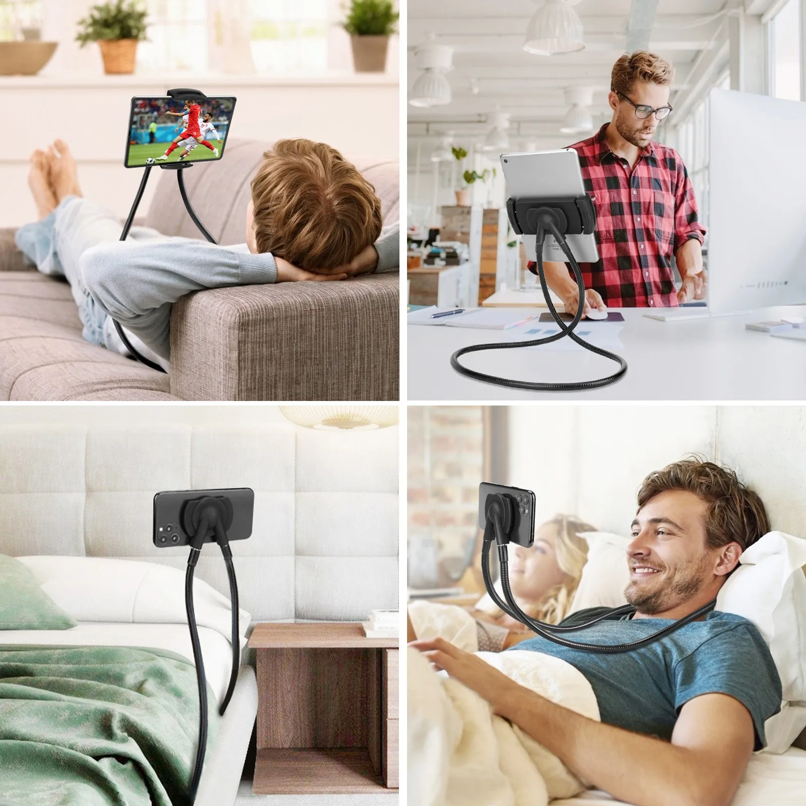 

Universal Phone Stand Flexible Tablet Holder Hanging Neck Lazy Necklace Bracket Bed 360 Degree Phones Tablet Holder Stand 2021