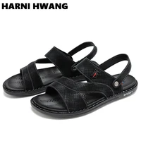 dekabr leather fashion mens sandals summer mens casual shoes breathable beach sandals sapatos masculinos xl 39 44