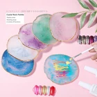 Палитра из полимерного агата 9,5*8,3 см, инструменты для дизайна ногтей, Хрустальная цветная пластинадемонстрационная доска, демонстрационная полка, аксессуары для маникюра # TP01