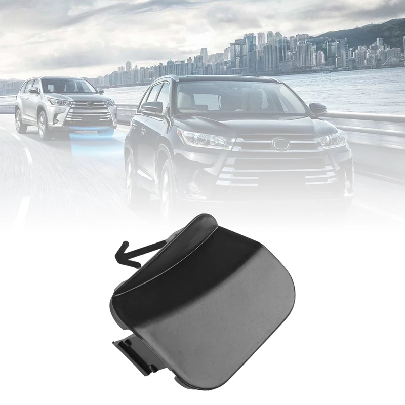 

Unpainted Plastic Car Left & Right Front Car Bumper Tow Hook Eye Cover Cap Fit for Toyota Highlander 2008-2010