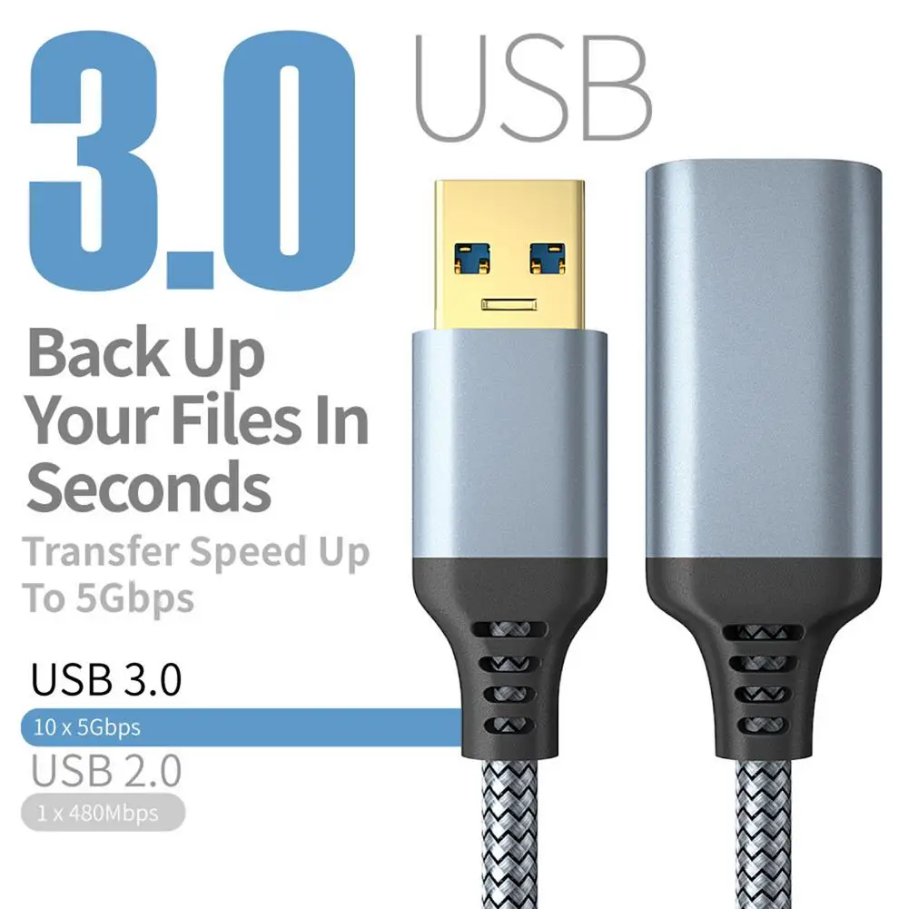 

USB Extension Cable USB 3.0 Extender Cord Type A Male To Female Data Transfer Lead For Playstation Flash Drive USB 2.0