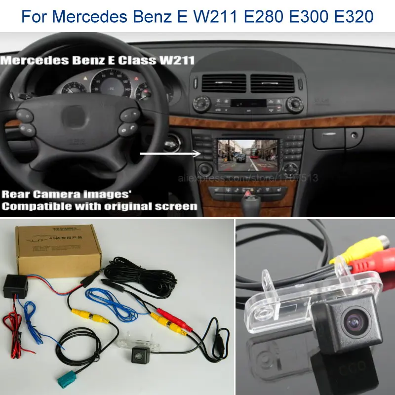 

Задняя камера заднего вида для Mercedes Benz E W211 E280 E300 E320, наборы камер заднего вида RCA и оригинальный экран