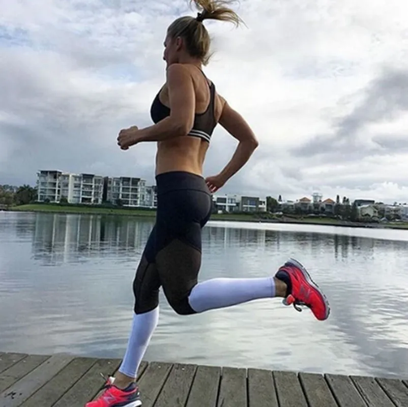 

Hot Selling Mesh Splice Sexy Running Tights Women Exercise Pants Gym Clothing For Women Trainning Leggings Fitness Pants