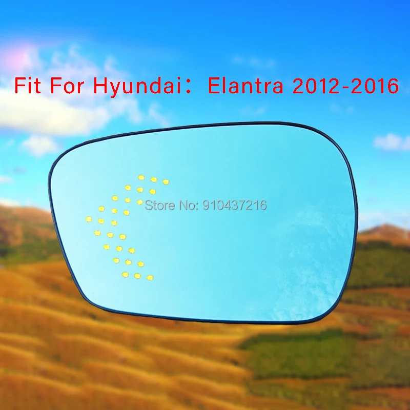 

For Hyundai Elantra 2012-2016 Demist Car Rearview Mirror Glare Proof Blue Glasses Led Lamp Heated turn singleLarge view