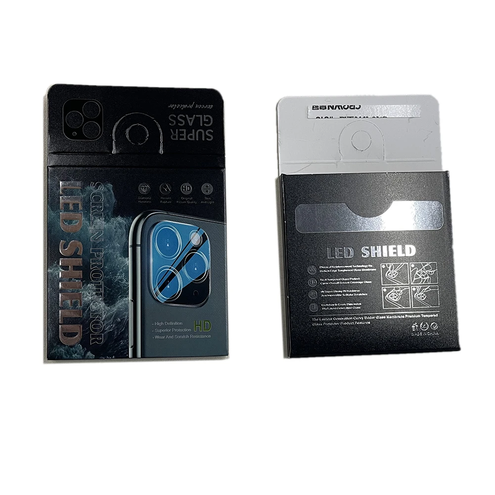 100pcslot 3d camera screen protector for iphone 13 pro max lens tempered glass full cover protection film with luxury package free global shipping