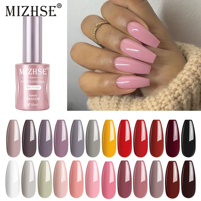MIZHSE Gel Polish Set All For Manicure UV Vernis Semi Permanent Primer Matt Top Coat Soak Off Enamel Lak | Красота и здоровье