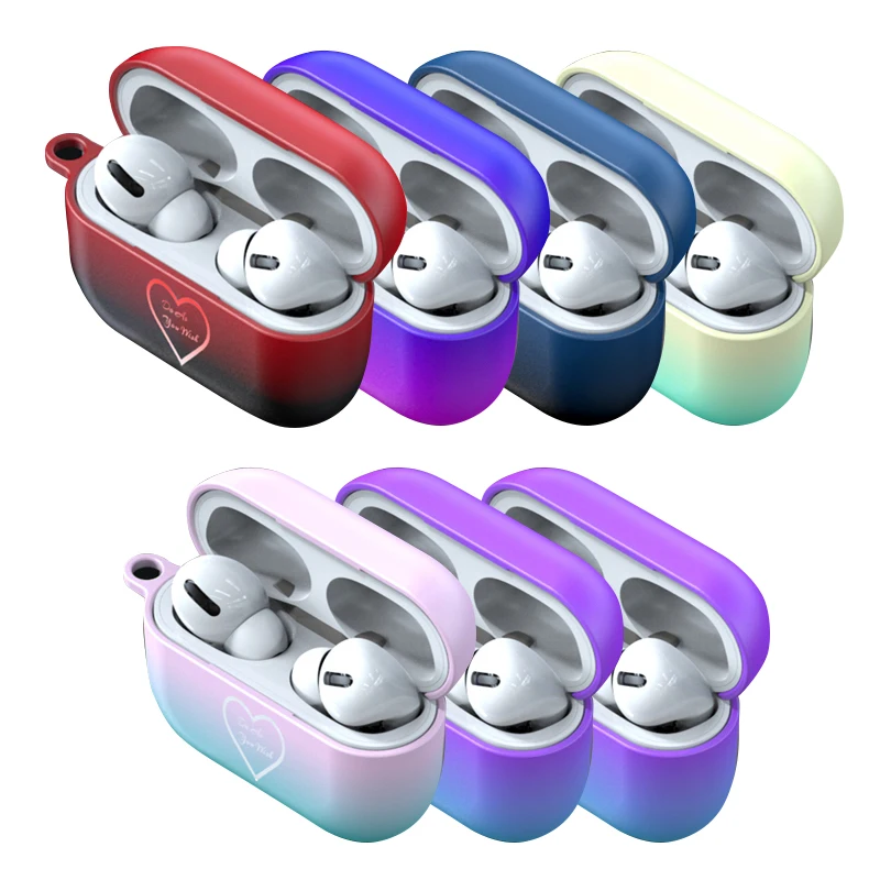 Цветной жесткий защитный чехол из поликарбоната для Airpods Pro 3 гарнитуры зарядки