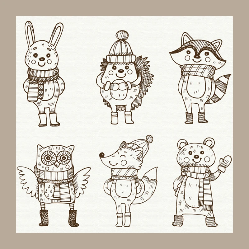 Прозрачные штампы для скрапбукинга изготовления открыток альбомов|Штампики| |