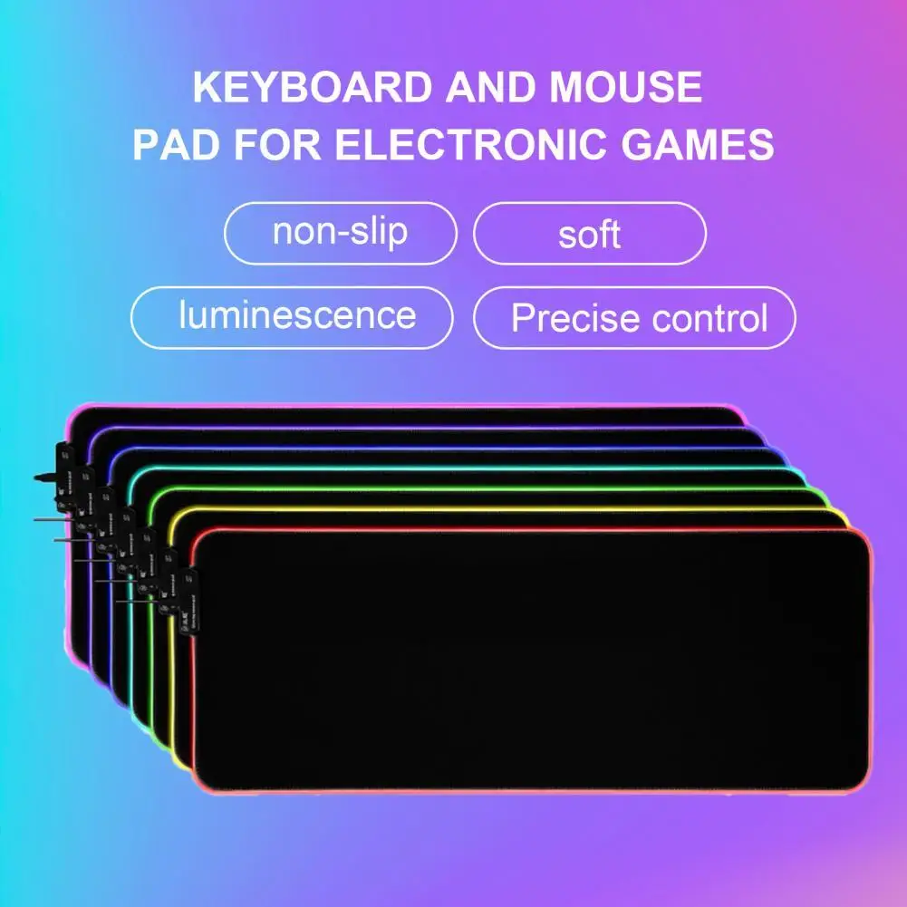 

Breathable RGB Light High-quality E-sports LED PC Mouse Pad Ultra-thin PC Mouse Pad Foldable for E-sports