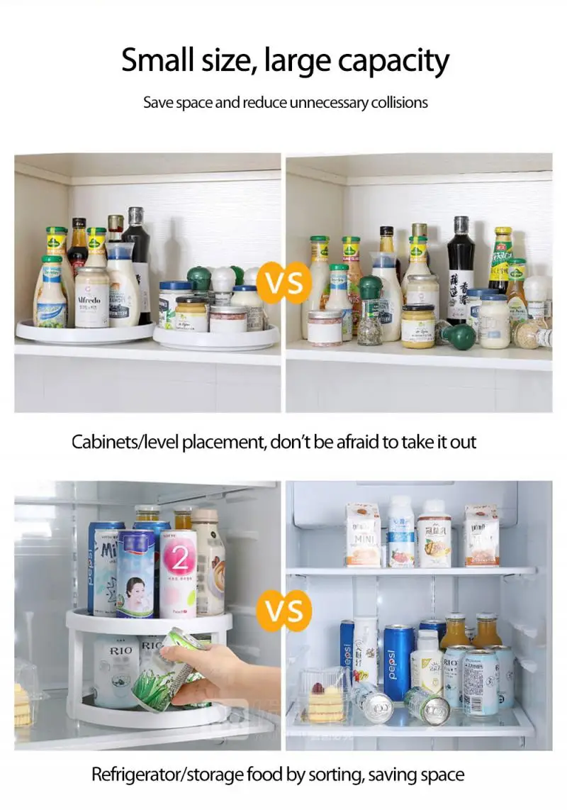 

Kitchen Seasoning Rotating Rack Seasoning Rack Seasoning Storage Artifact Storage Box Storage Rack Double-sided Non-slip