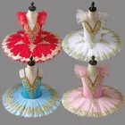 Профессиональная балетная пачка с белым лебедем, Детский Костюм Балерины для девочек, танцевальные костюмы для современвечерние, 2020